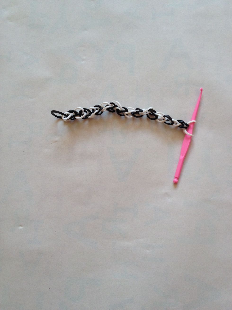 Step 12: this is what your bracelet should look like off the loom