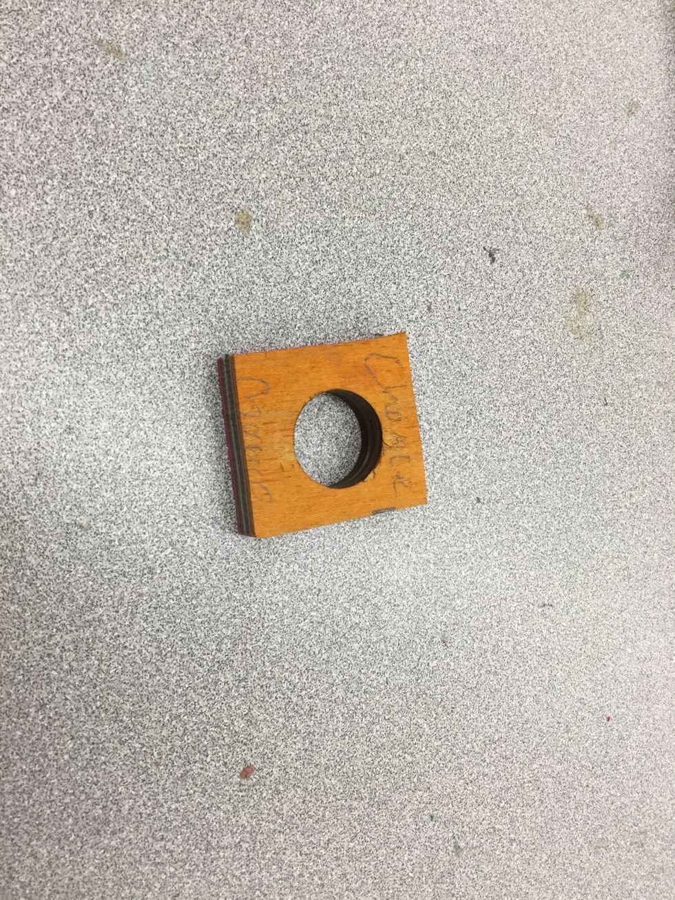 Step 13:Cut the veneer into a square shape