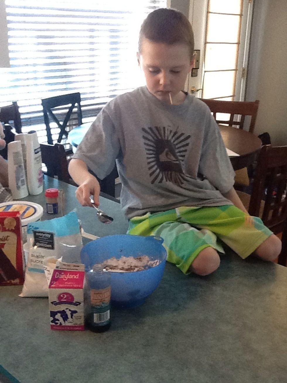 Step 14: Add one tablespoon of vanilla.