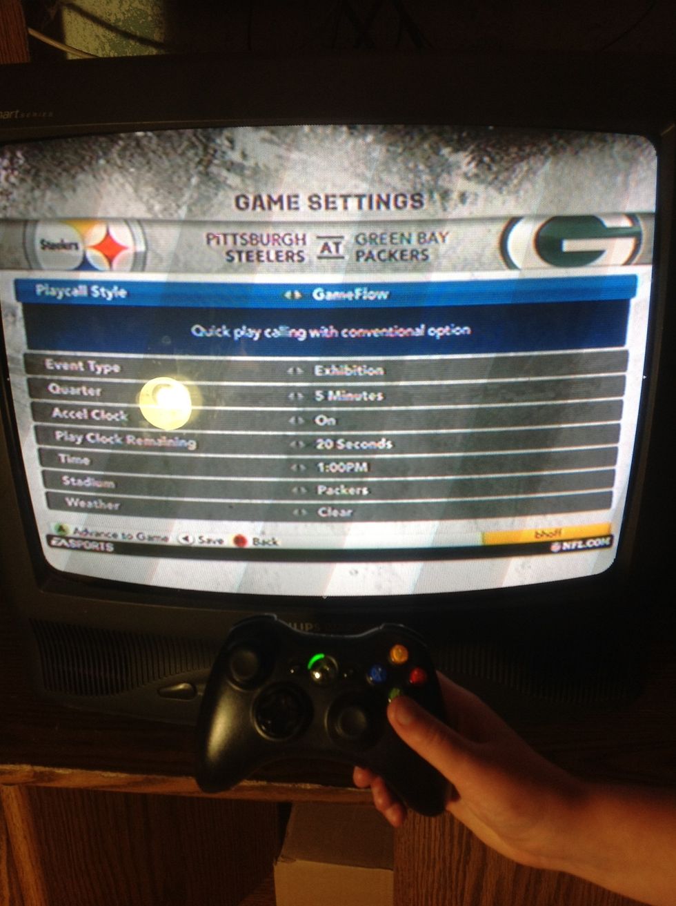 Step 15: Select the field settings the press the A button.