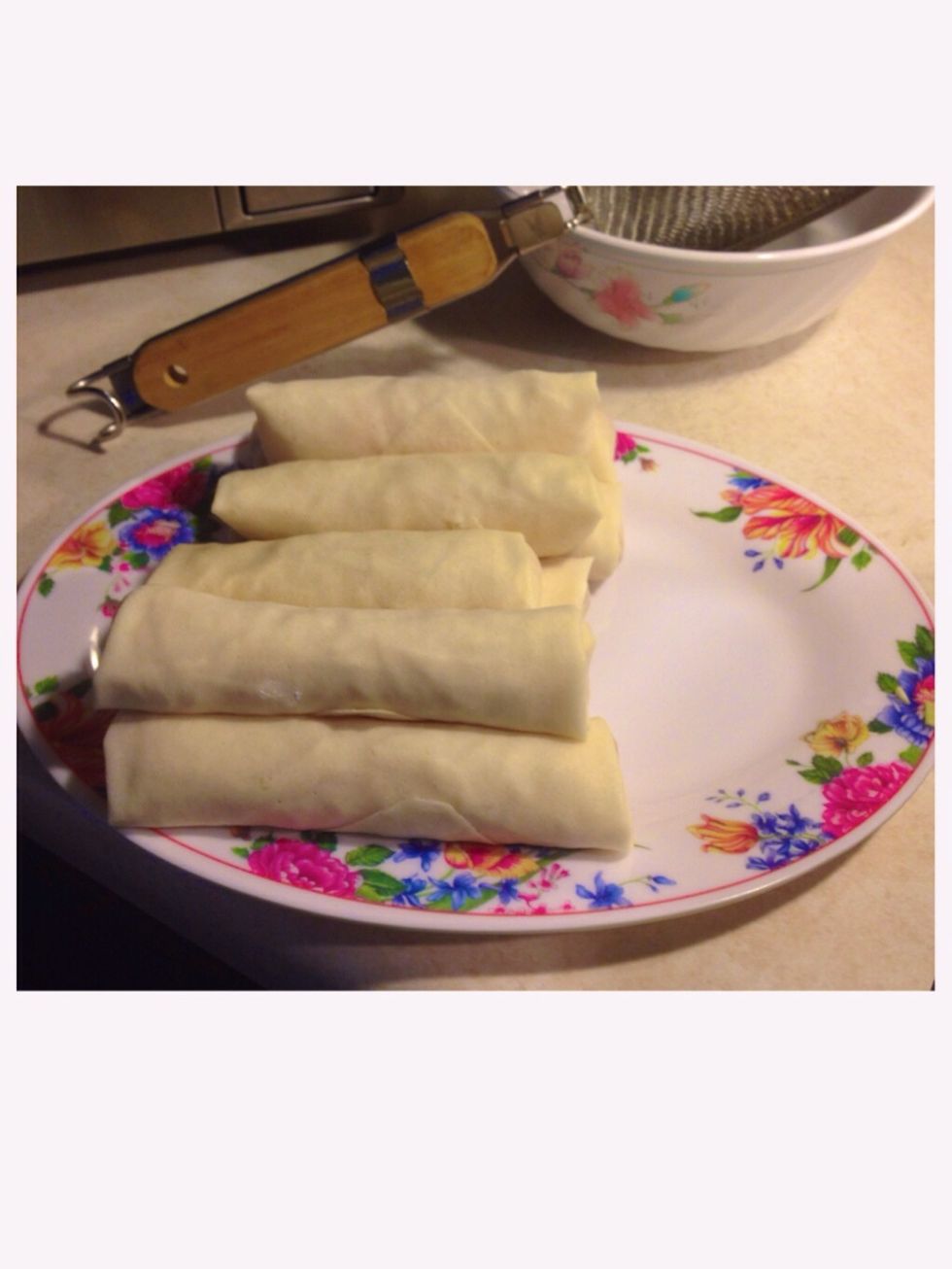 Step 16: Make as many egg rolls as you can with your filling and leave aside.