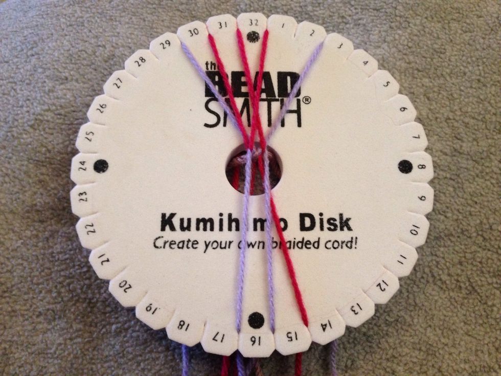 STEP 16 - Then take thread 17 up to slit 30