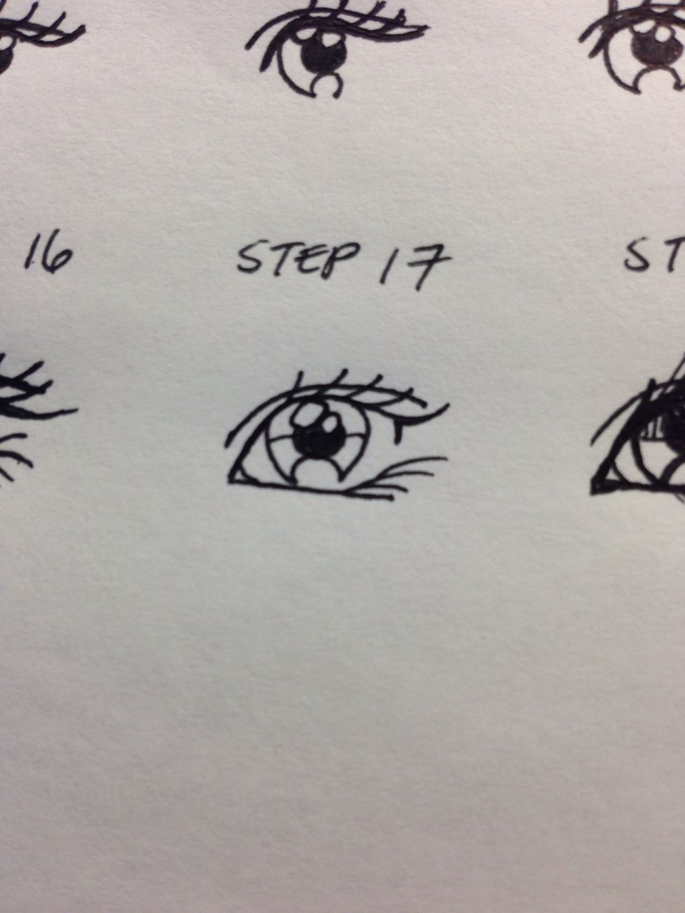 Step 17 Again redrawing each step gets u to feel for ur own style I made this non bold and detailed so u can see how far u got :)