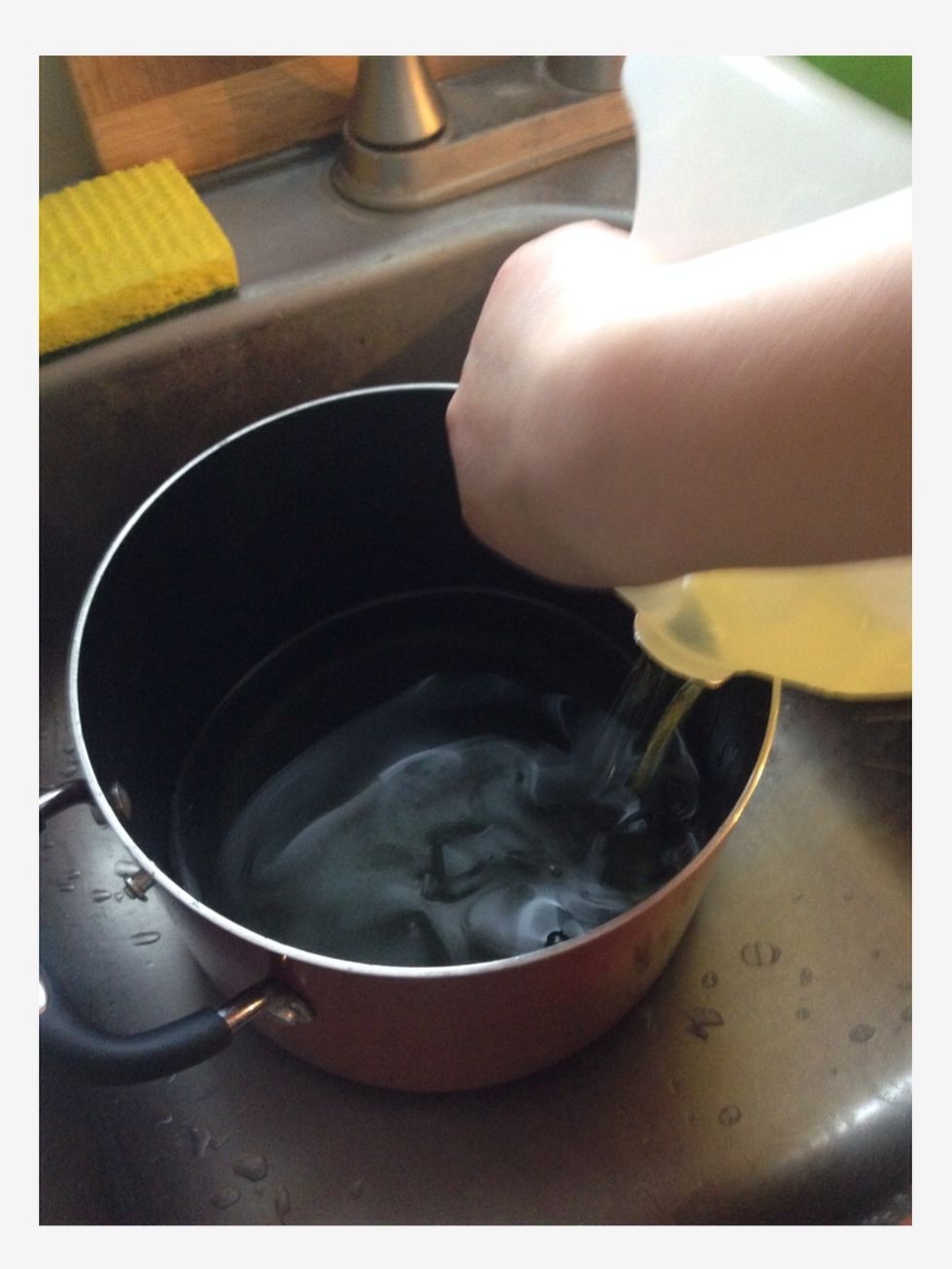 Step 17: Pour in 5 cups of canola oil into a large pot. If you have a deep fryer, use vegetable oil and set to 350.