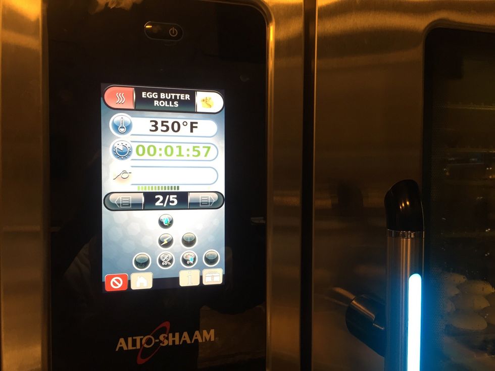 Step 2: Convection mode 350F (177C), 60% fan, 0% humidity, 2 minutes, eco power mode **This step is to remove excess humidity from oven.