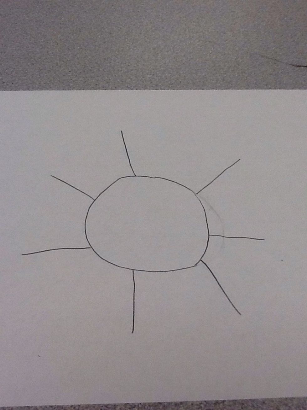 Step 2: Draw as many lines as you want I used 7.