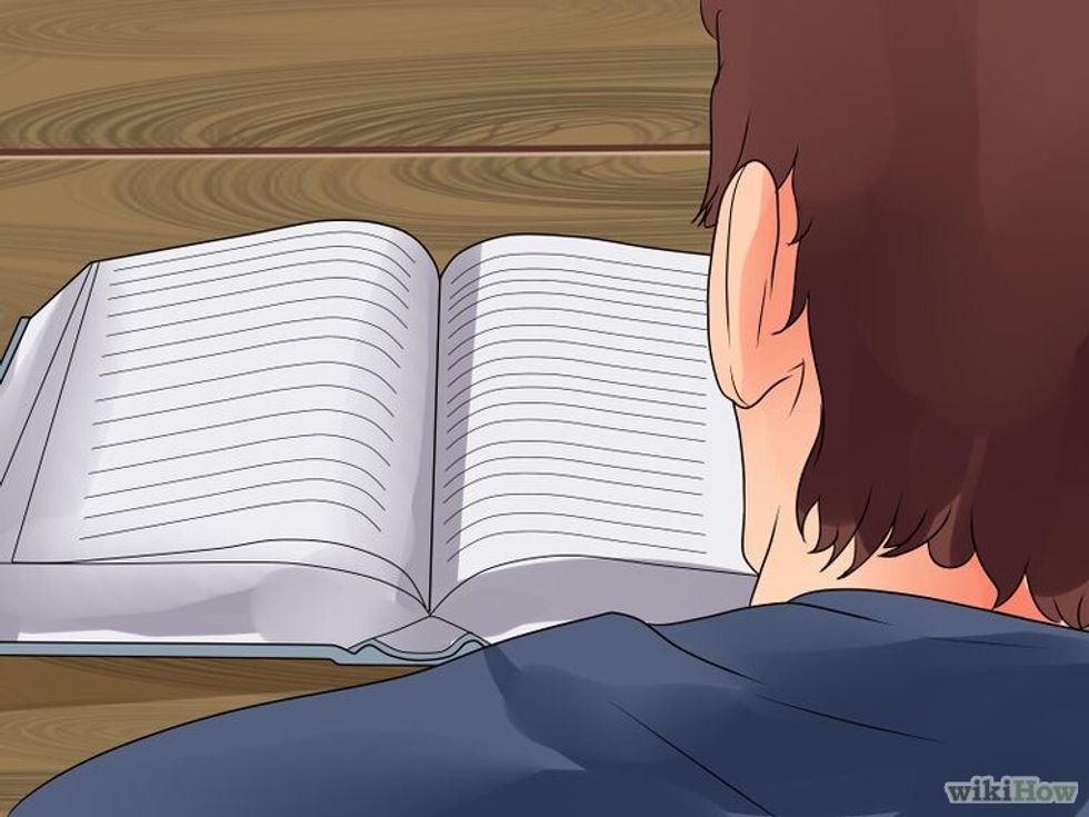 Step 2: Find the book. If you don't know where the book is, go to the beginning of the Bible and look at the Table of Contents to locate the book.