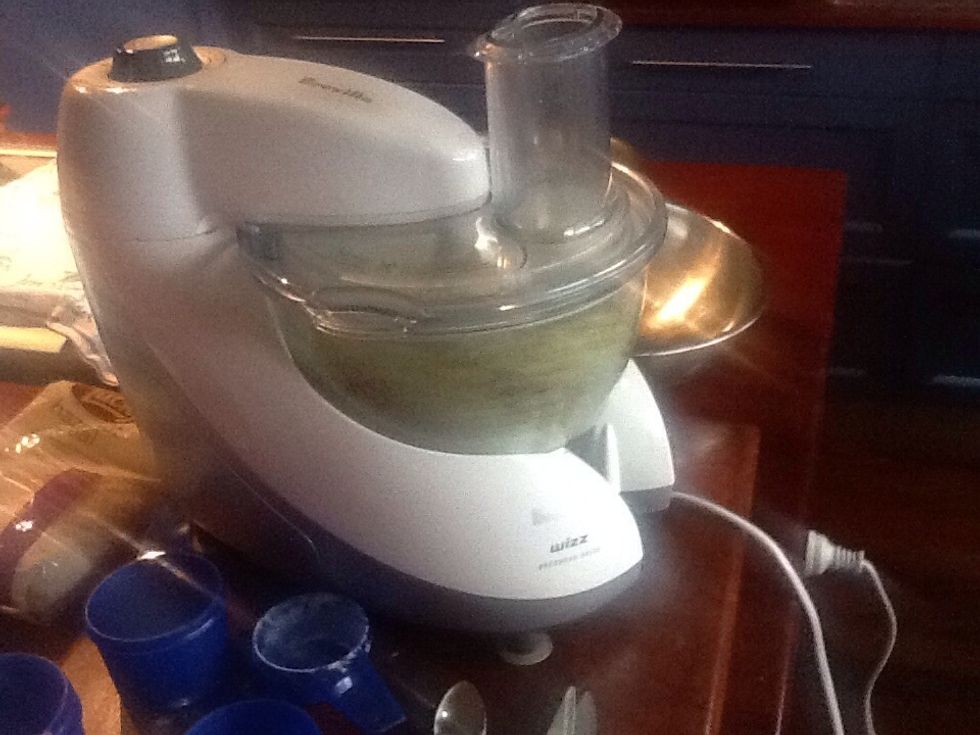 Step 2 Place the pistachio nuts and flour into a food processor and process until the nuts are finely ground. The flour helps the nuts to grind evenly.