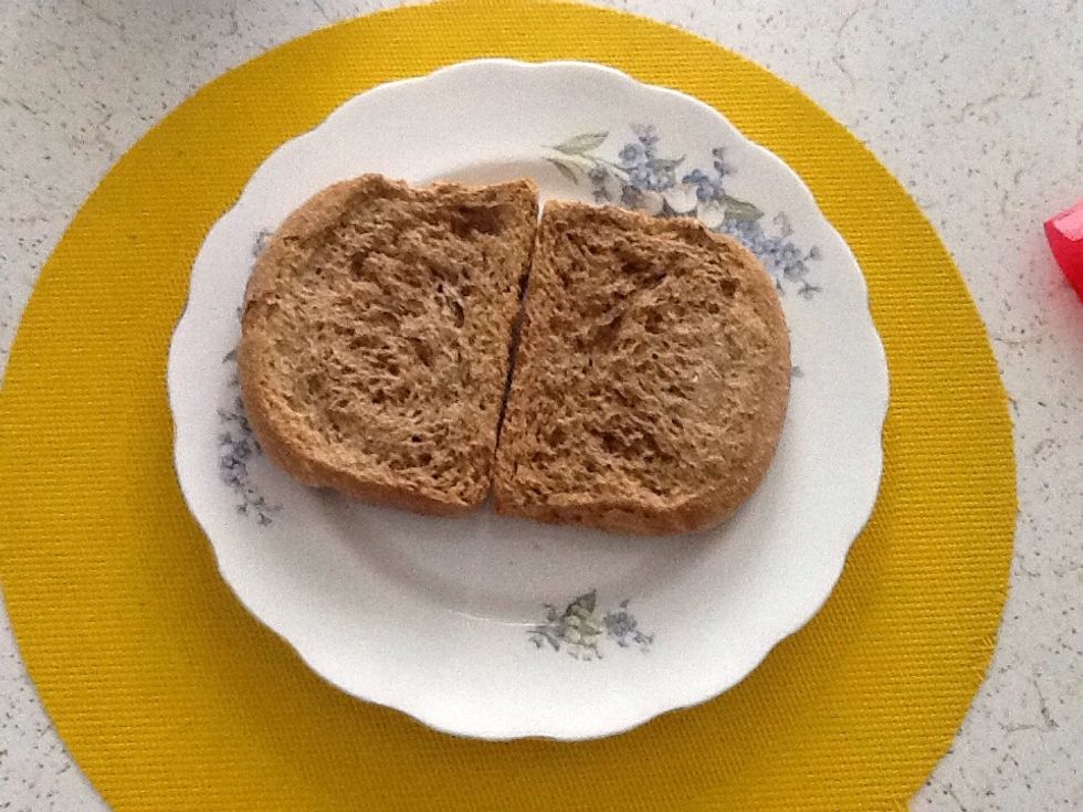 Step 2: Put barley rusks on plate