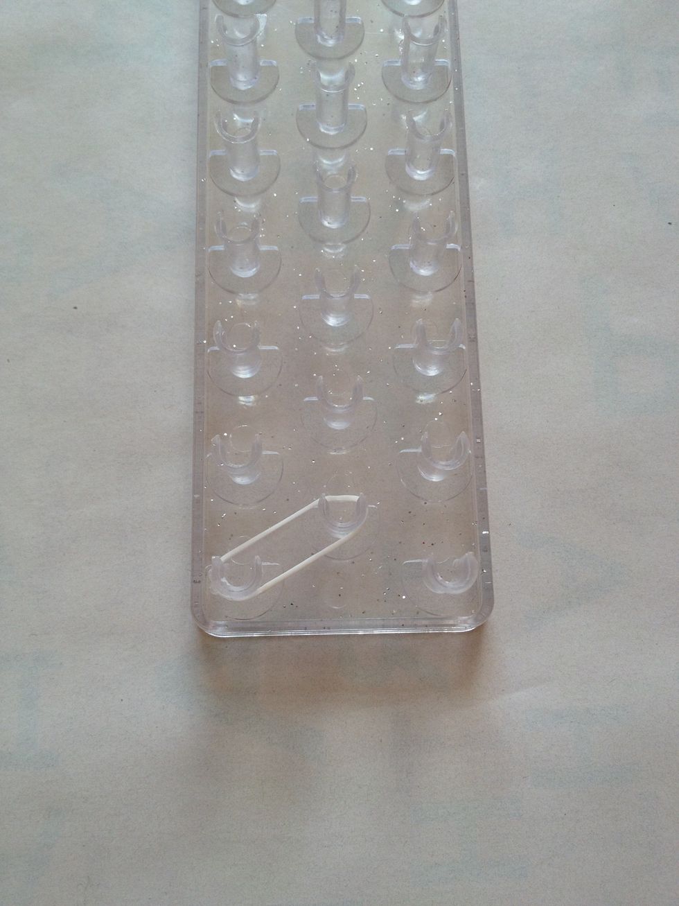 Step 2: put your first band (mine is white) on like this