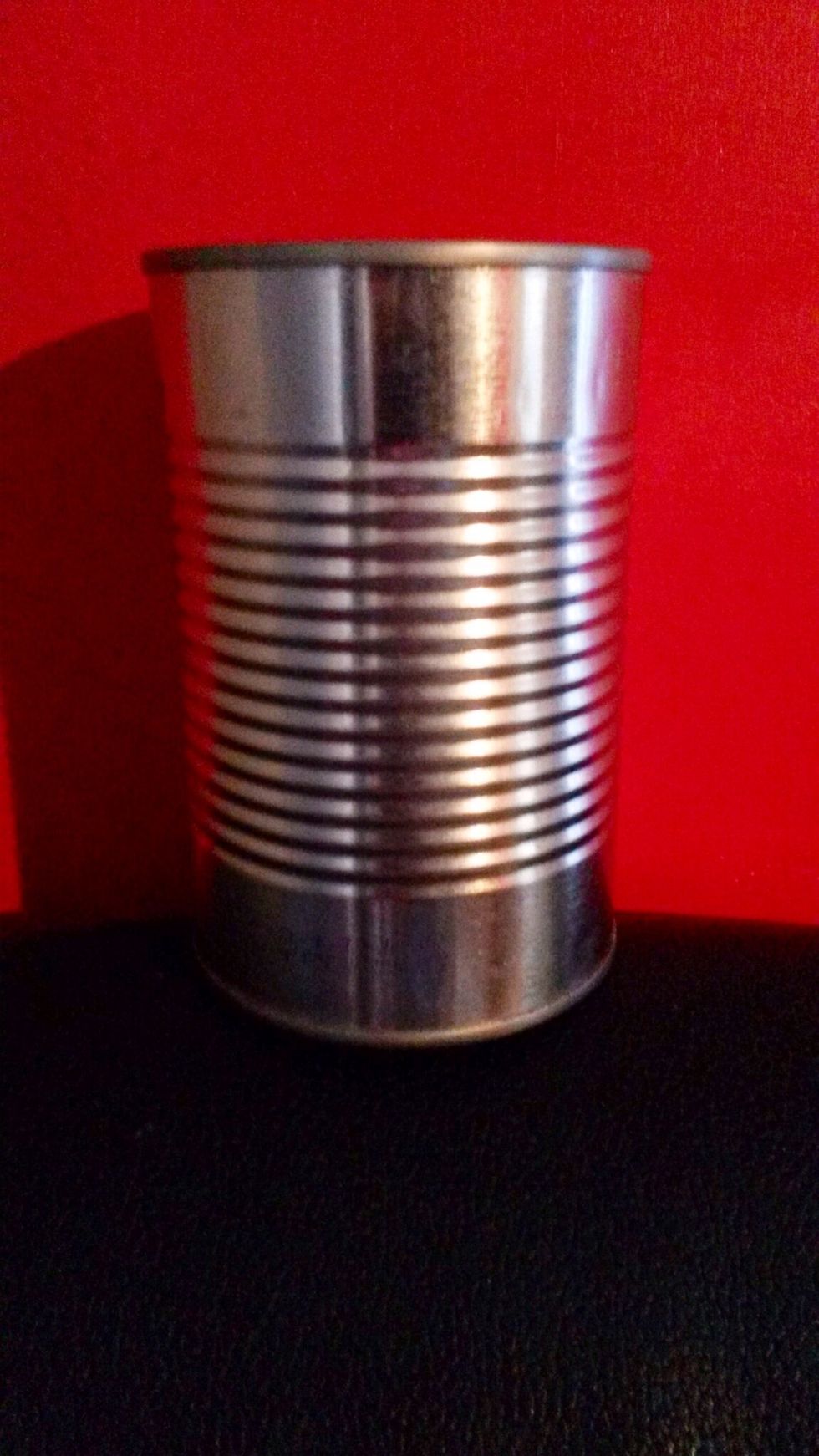 Step 2: Take the label off of your can & wash it thoroughly with soap & water.