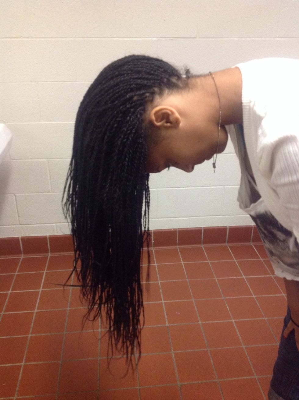 Step 2: Tilt your head down.