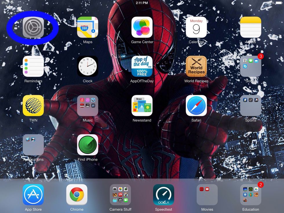 Step 2 TO DO THAT TAP ON SETTINGS