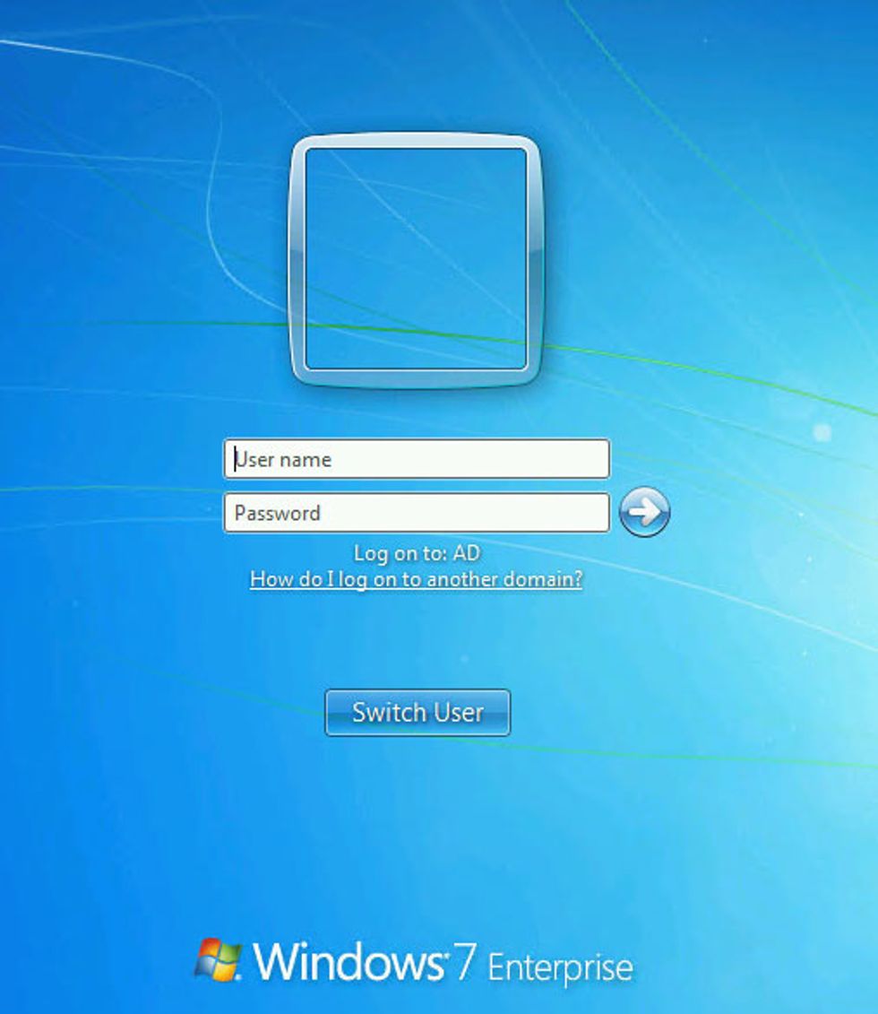STEP 2:Type in your user name in the box that says "User name" and your password in the box that says "Password" and click The enter button on the right middle of the laptop.