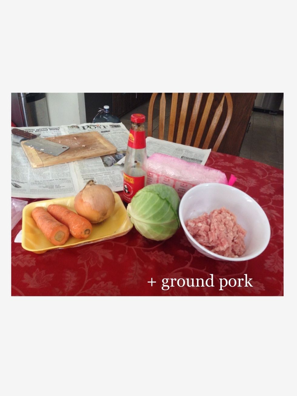 Step 2: You now should have ground pork in your group of ingredients.