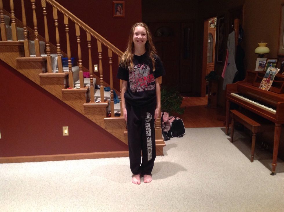 Step 25: Bring your arms down.