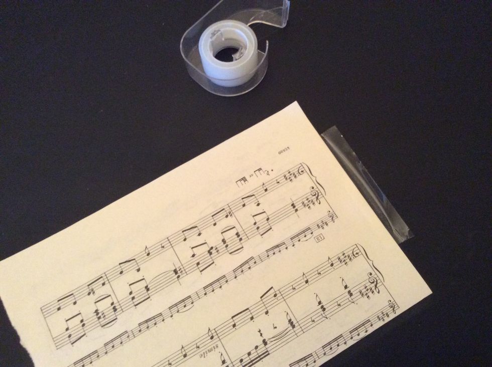 Step 3- adhere tape to one edge.