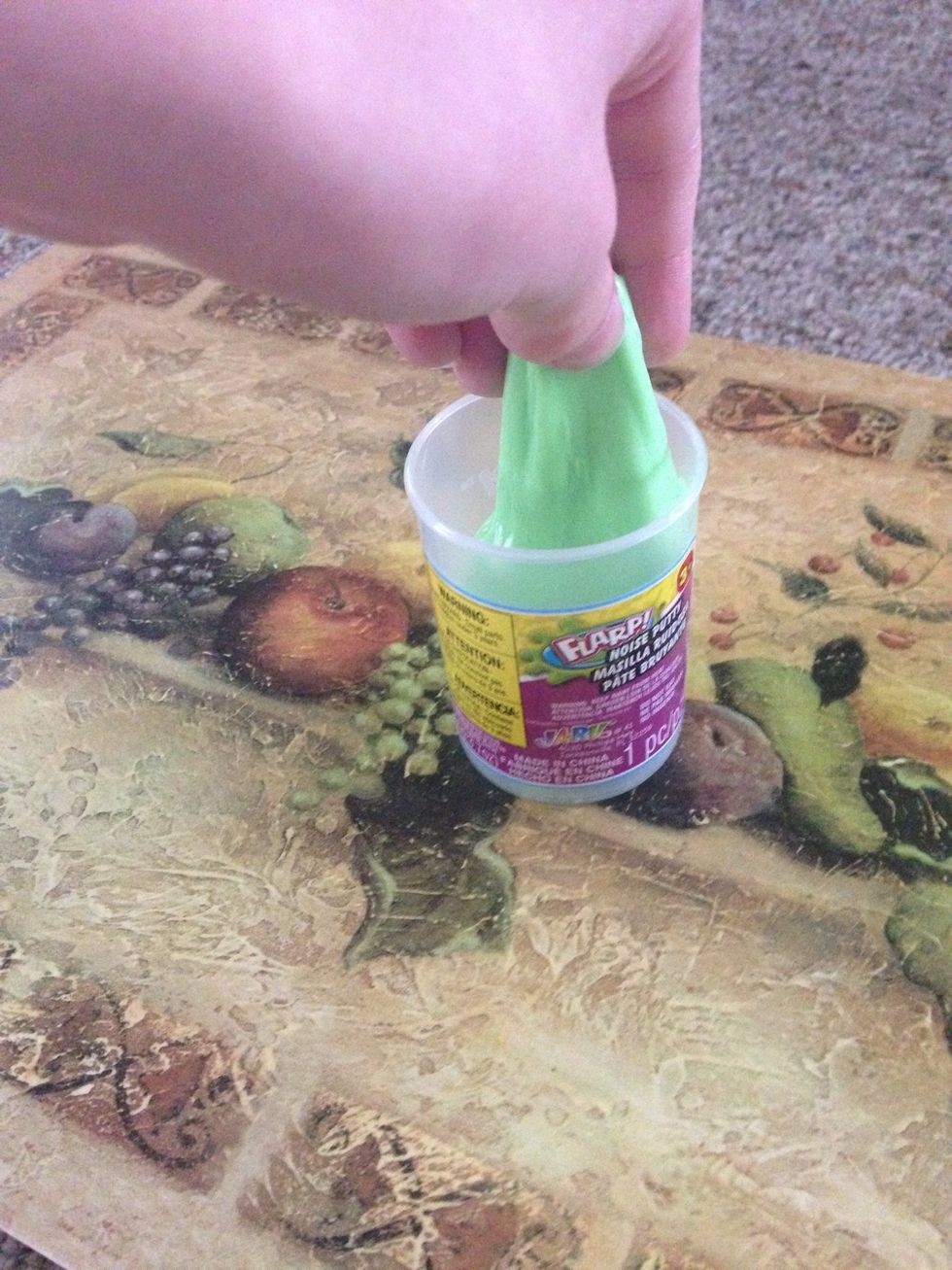 Step 3: get out your flarp and set it on the top if the container