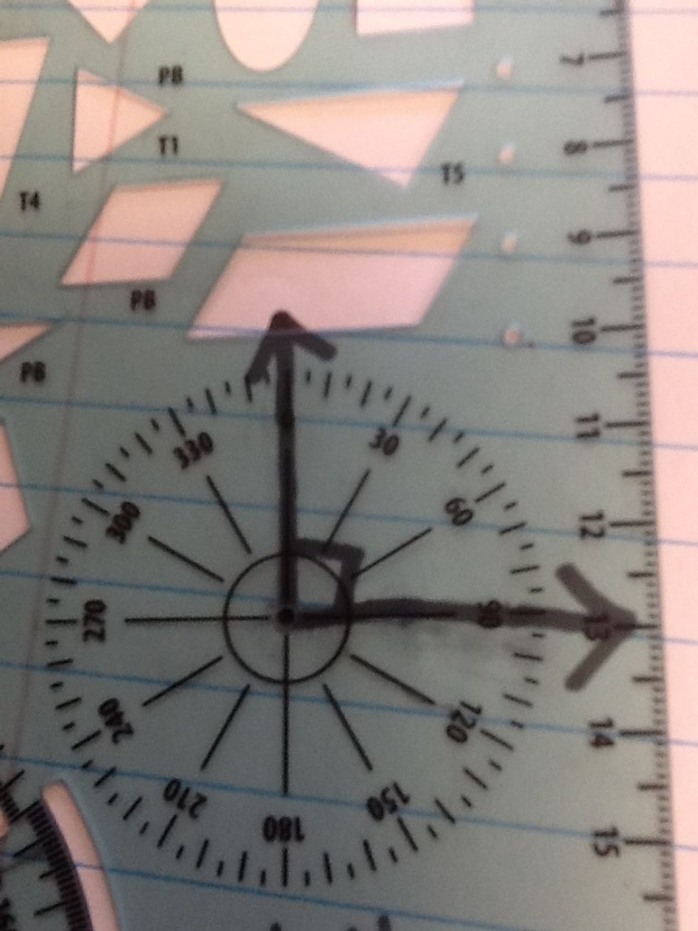 Step 3. Read the degree measure at the mark on the protractor that lines up with the second side of the angle. For example this is measures 90 degrees so it is a right angle.
