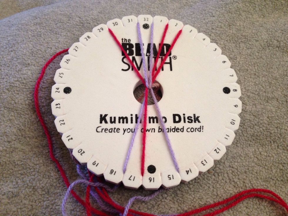 STEP 3 - Then bring thread 30 down to 16.