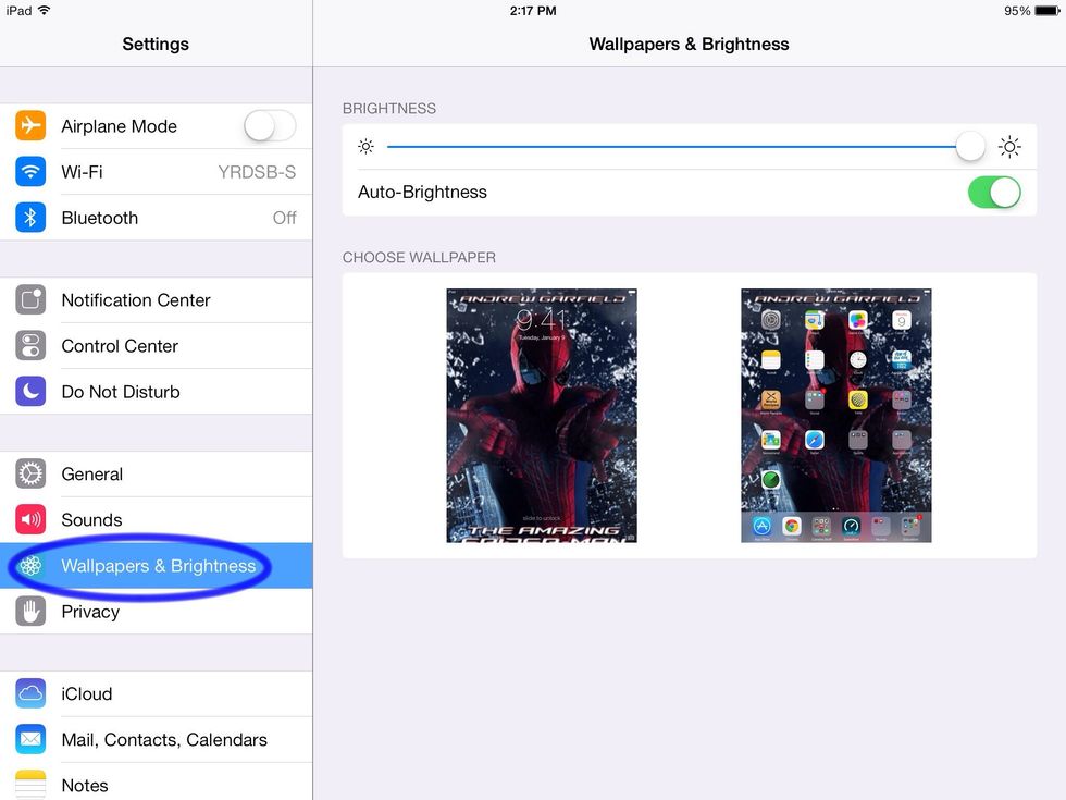 Step 3: THEN CLICK/TAP WALLPAPERS & BRIGHTNESS