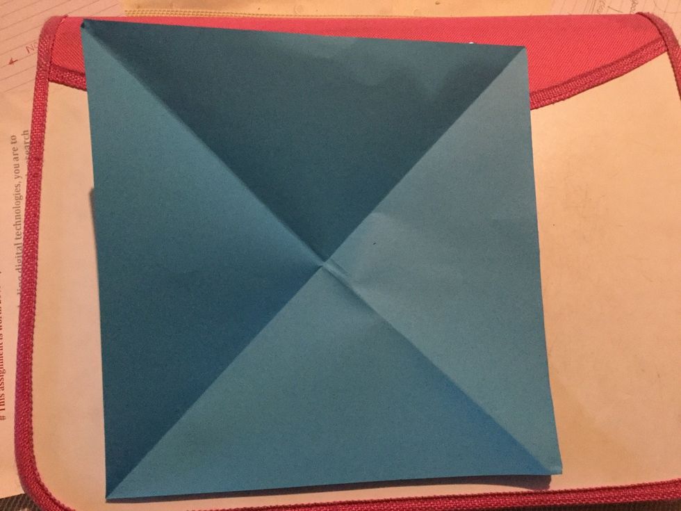 Step 3: Unfold the paper.