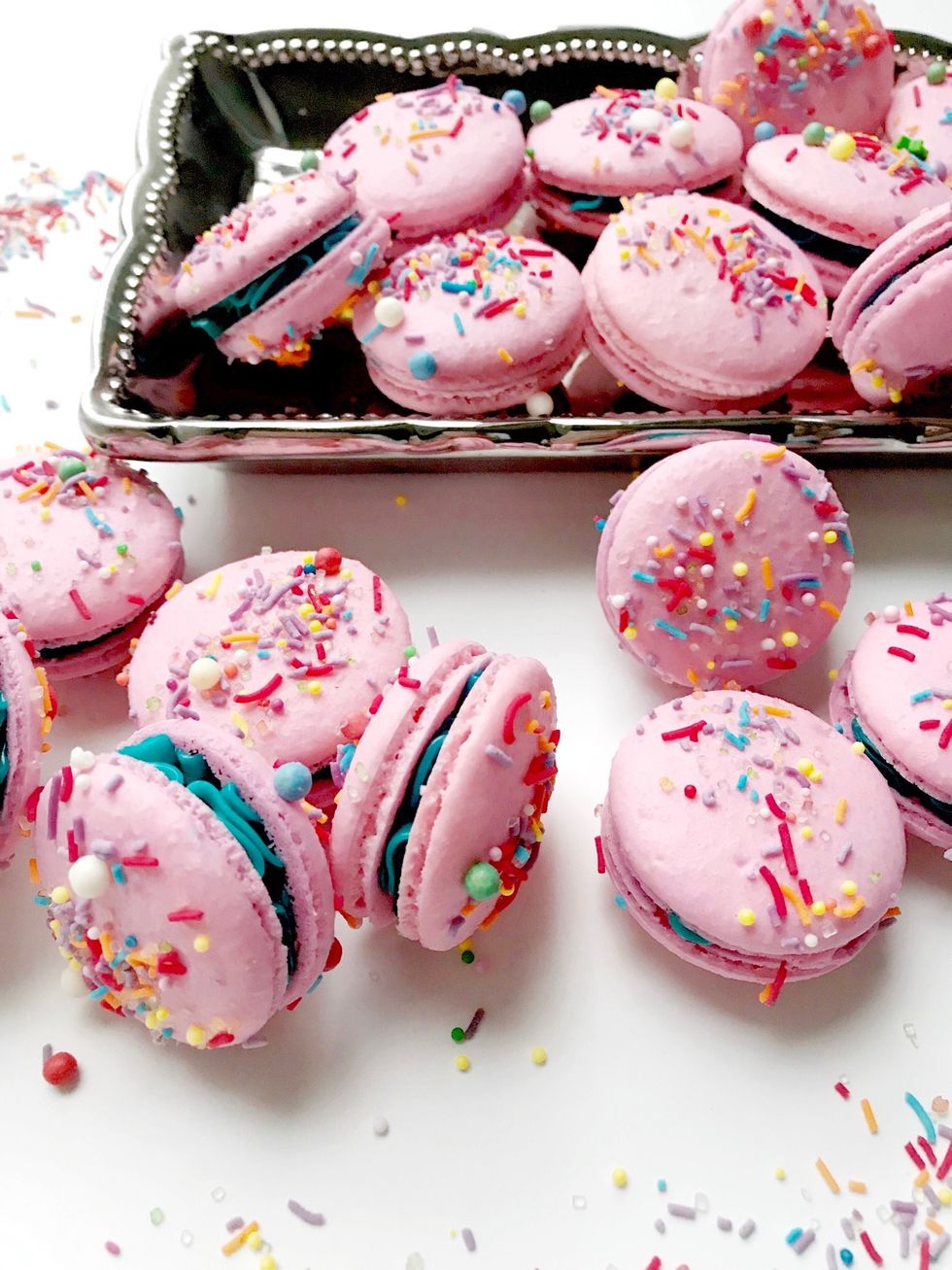 Step 34: Pair macaron shells of similar sizes, don\u2019t worry if you have left overs that don\u2019t match.