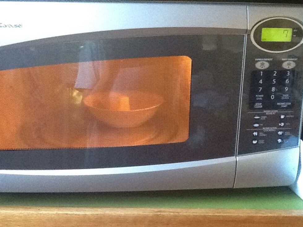Step 3a) Put the butter in a bowl then in a microwave for about 20 seconds or until it is melted.