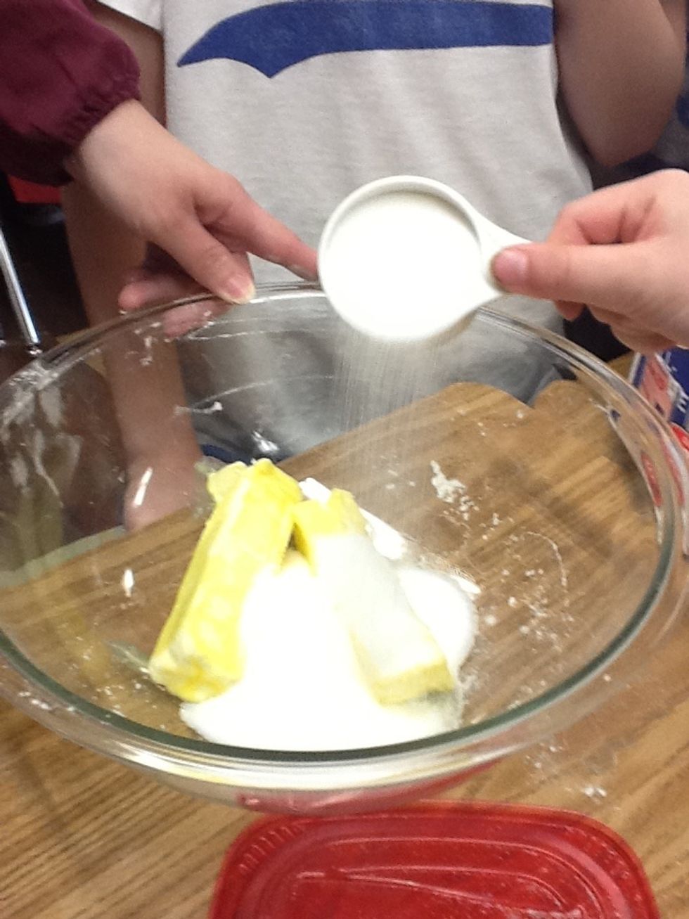 Step 4 Add 3/4 cups of granulated sugar.