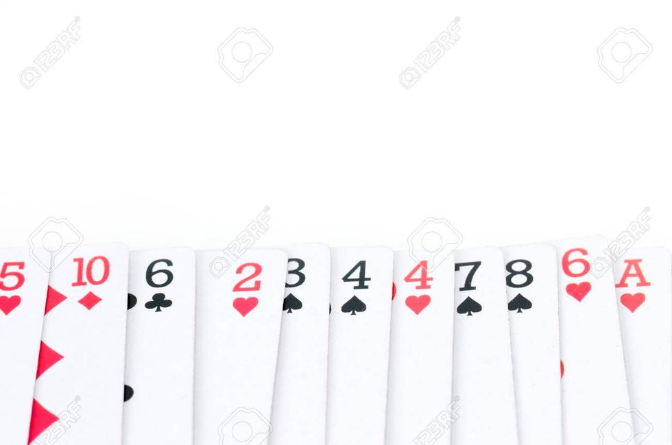 Step 4: After every turn you must discard in the discard pile and lay the cards that you have discarded in a line.