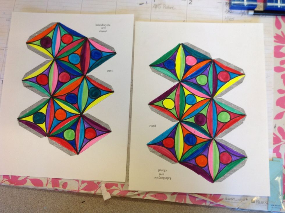 Step 4: Color in your designs.