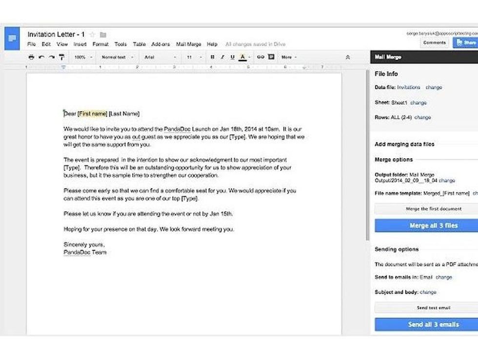Step 4: Feel free to type anything! You can also share you documents by pressing the share button in the top right corner!