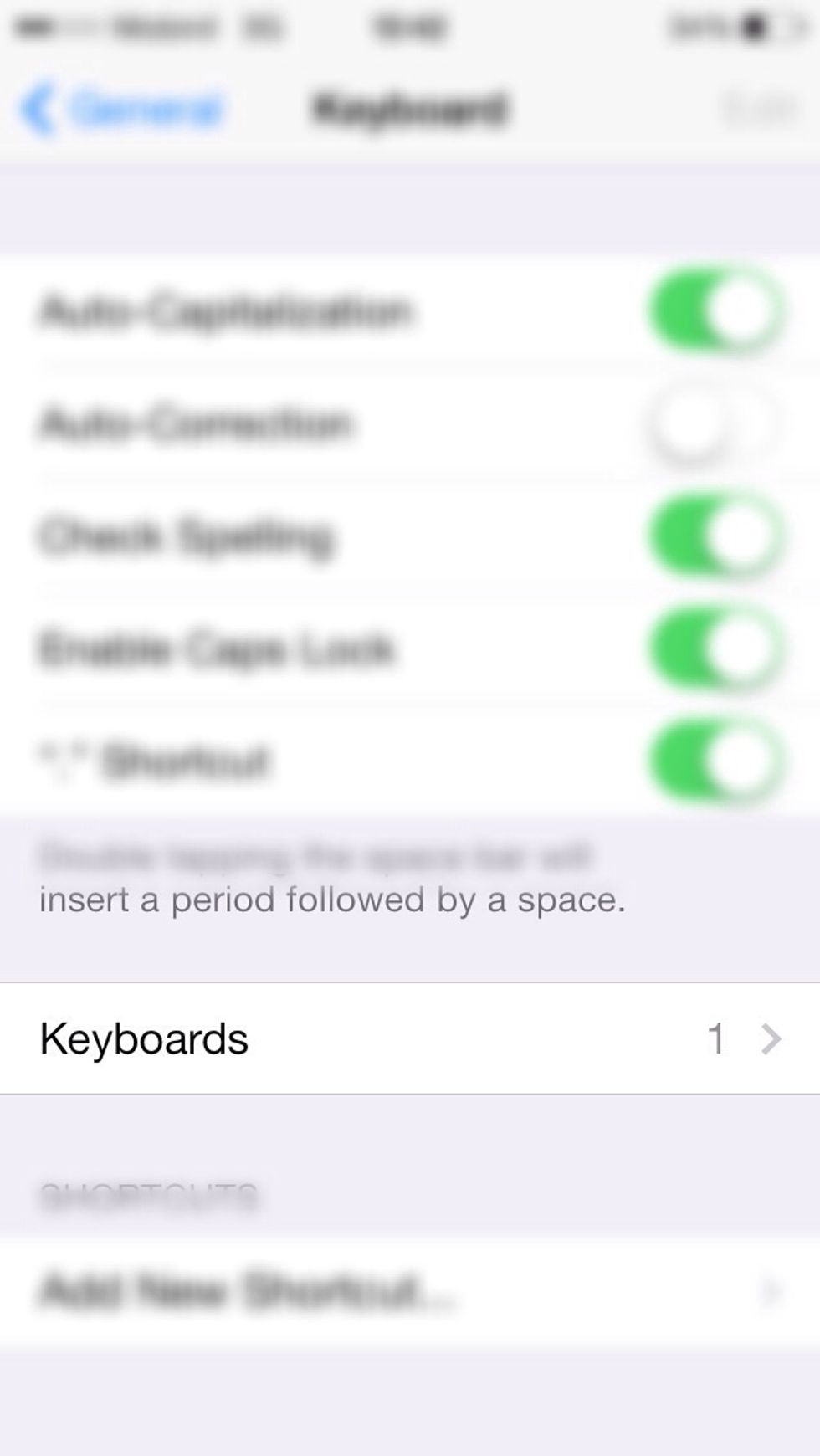 Step 4: Tap at (Keyboards)