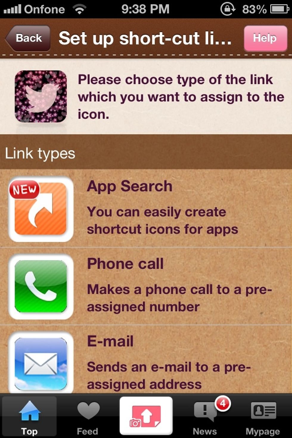 Step 5: after you have Search on "set up link" search on the "app search"