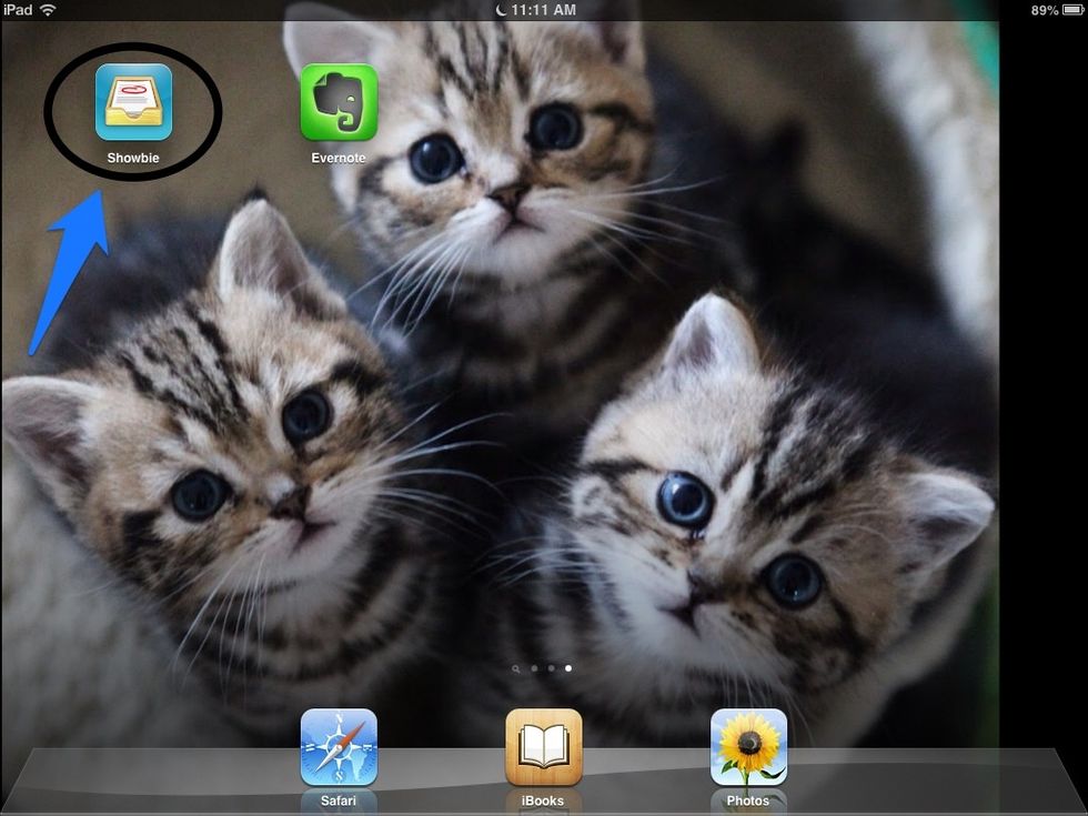 Step 5. Exit Evernote and open up Showbie.