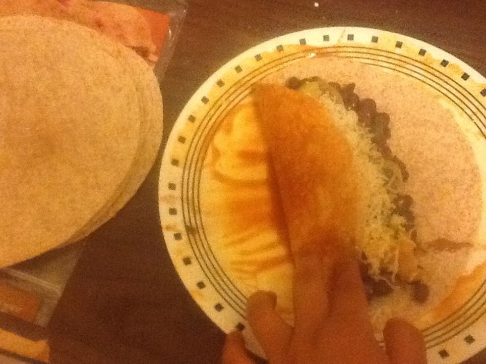 Step 5: fold tortilla