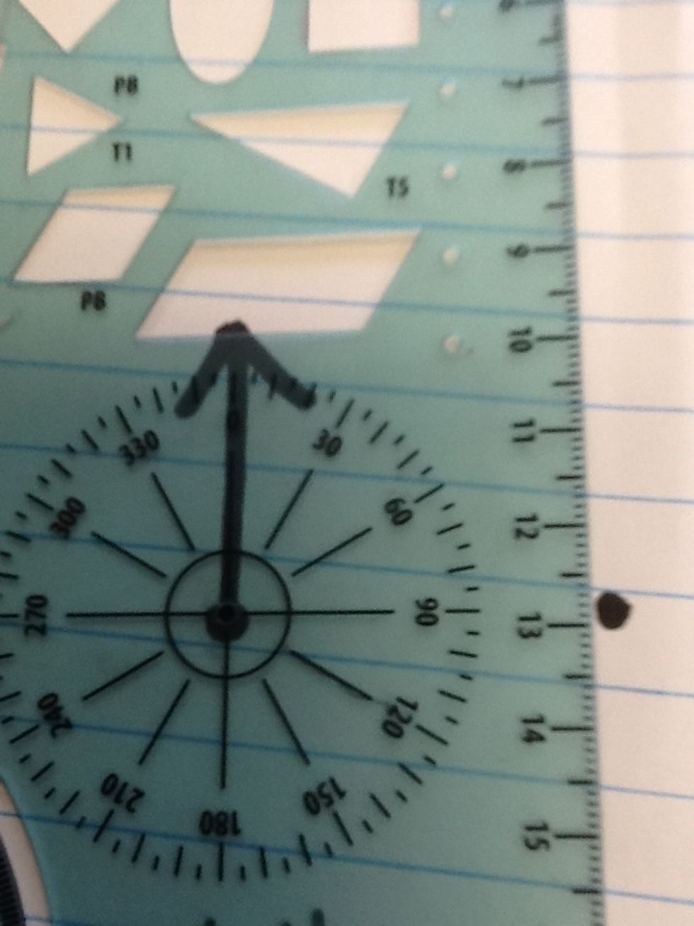 Step 5. If you want a right angle, then you do a point at the 90 degree mark