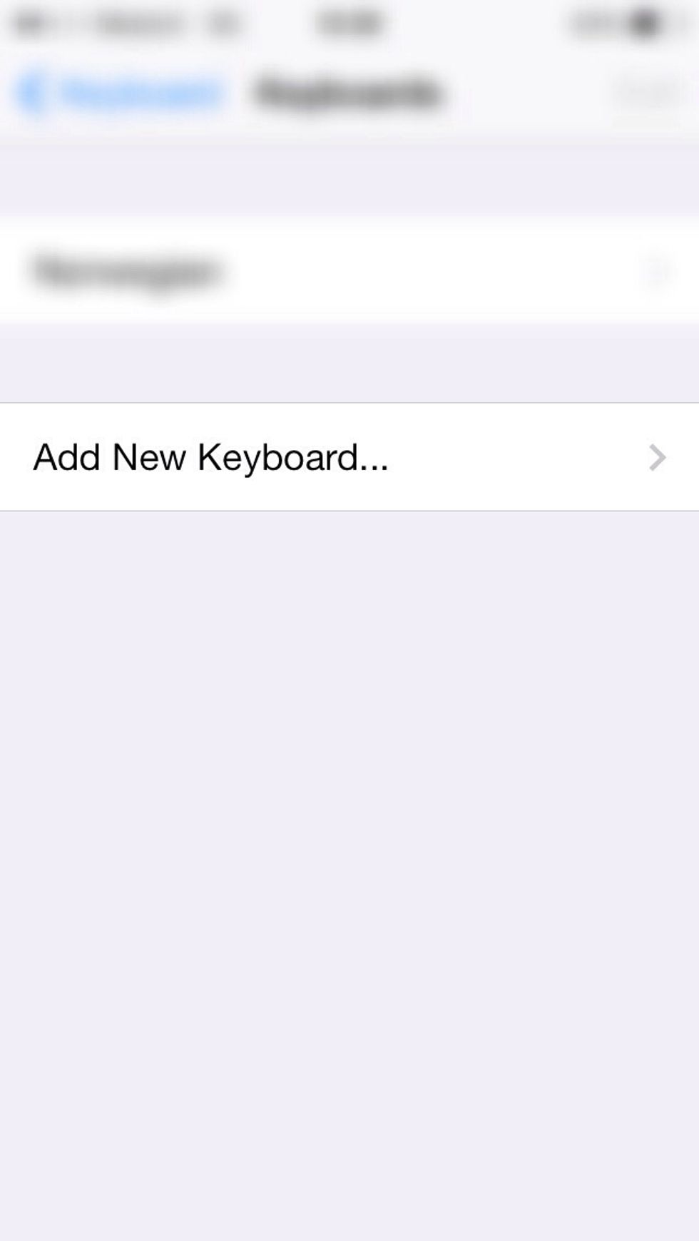 Step 5: Tap at (Add New Keyboard...)