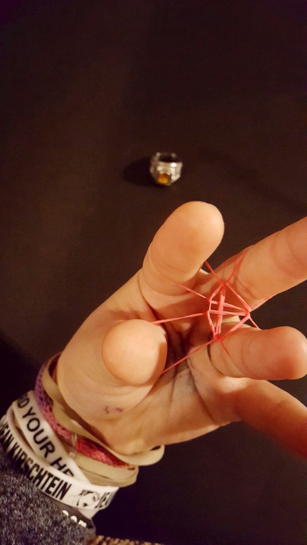 Step 6: From bottom pull bands over top from all corners.