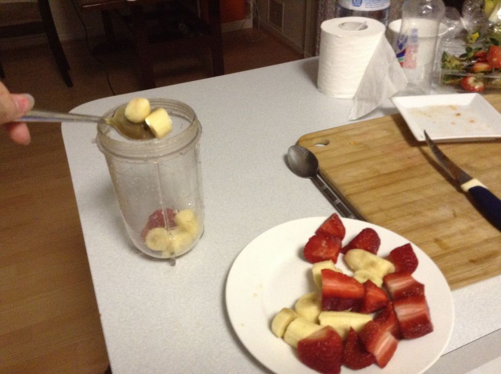 Step 6. Get your blender, plug it in and start placing your fruits into the blender,\u00a0 turn your blender on and let the fruits blend until they become a sorbet/creamy\u00a0 texture.