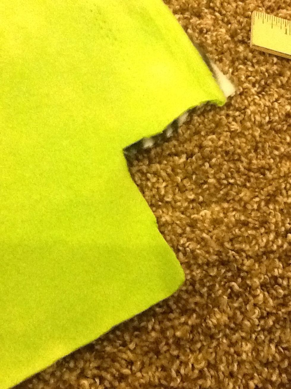 Step 6-Remove the extra fabric you have just cut off.