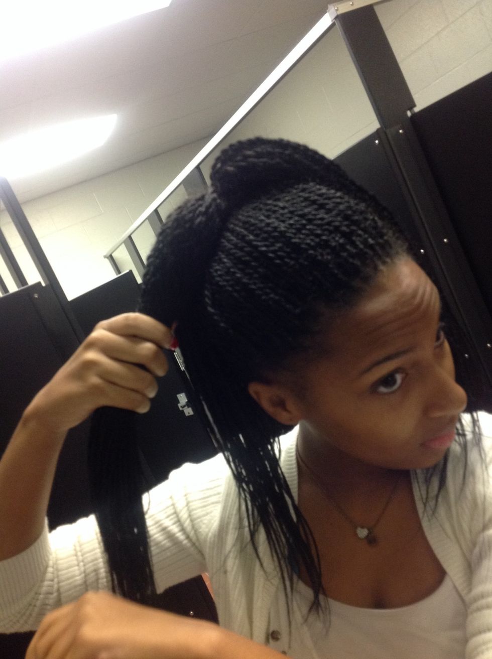 Step 6: Start twisting one side.