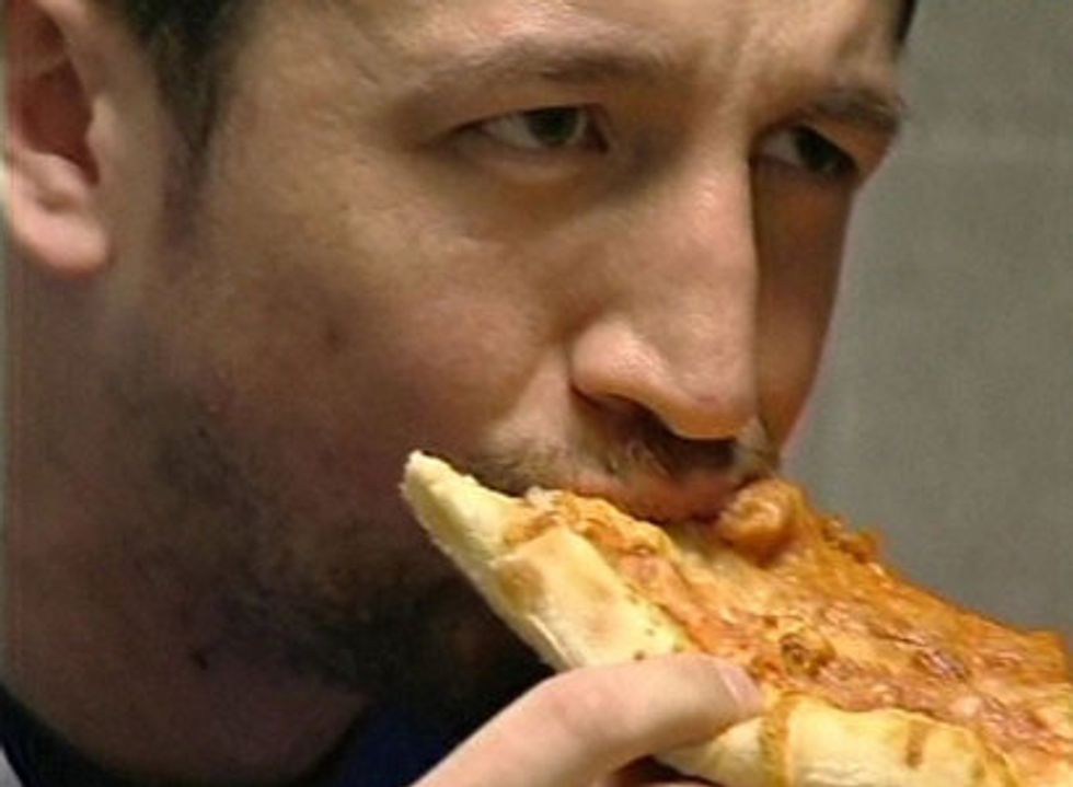 Step 6. Then all you have to do is chew the pizza.