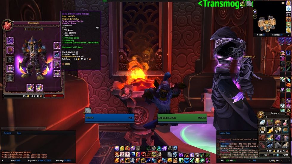 Step 6! TRANSMOG TIME! Acquire all your pieces & head to Orgrimmar or Two Moons. Find your local transmogrifier. Then drag your desired looking armor, onto your current armor, click \u201cApply\u201d and BOOM!