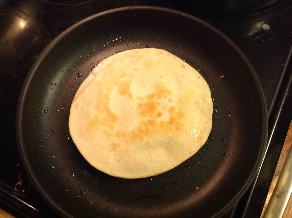 Step 6: Wait 2-3 minutes to flip, or until the cheese is melted