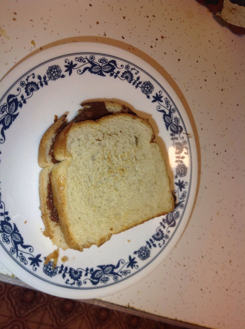 Step 7: once your sandwich is cooked to your standards, turn off your oven/skillet and place your masterpiece onto a flat dish.