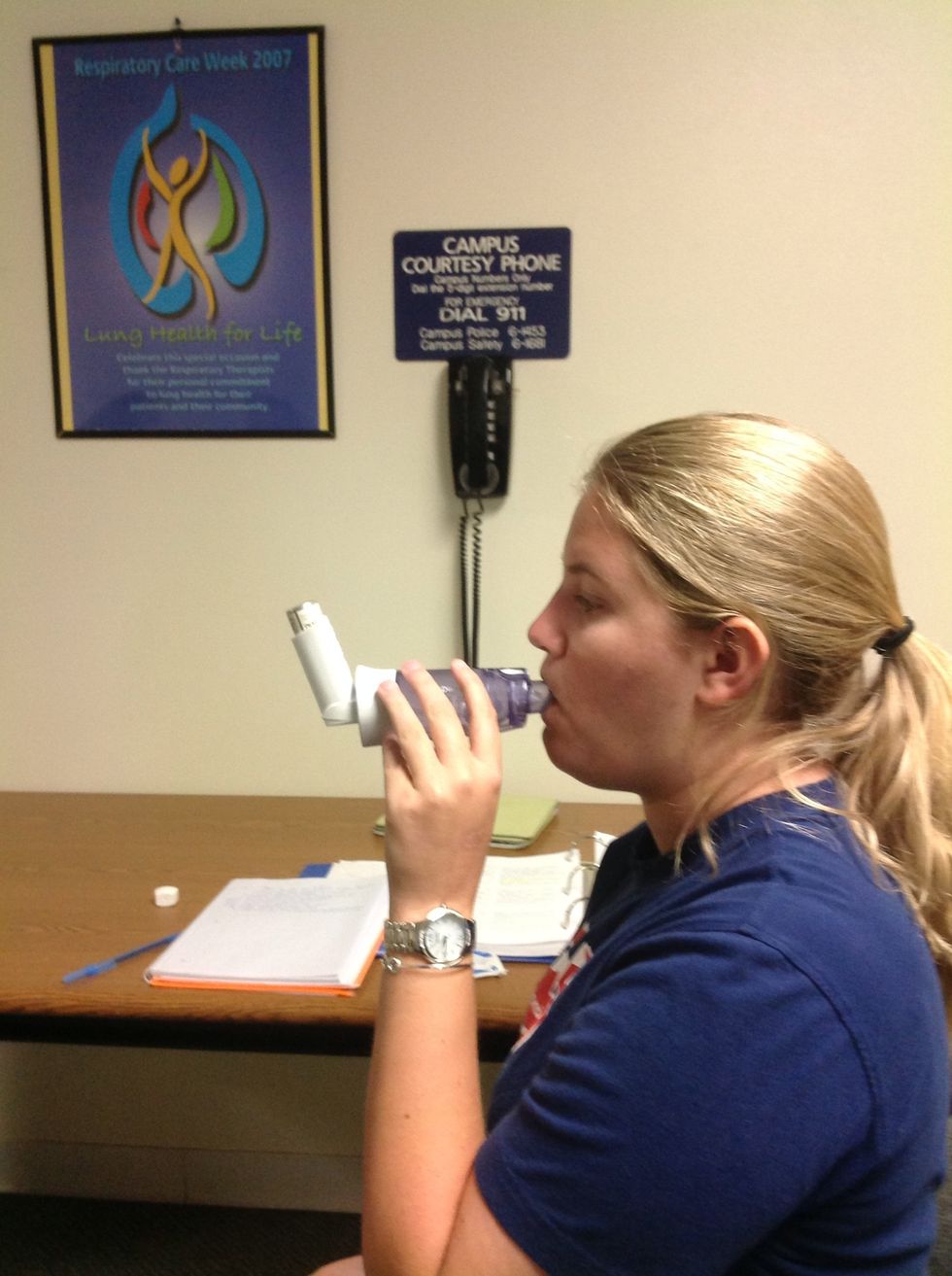 Step 7. Place mouthpiece between teeth and seal lips around opening