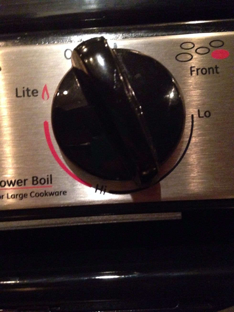Step 7: Turn the stove on medium temperature.