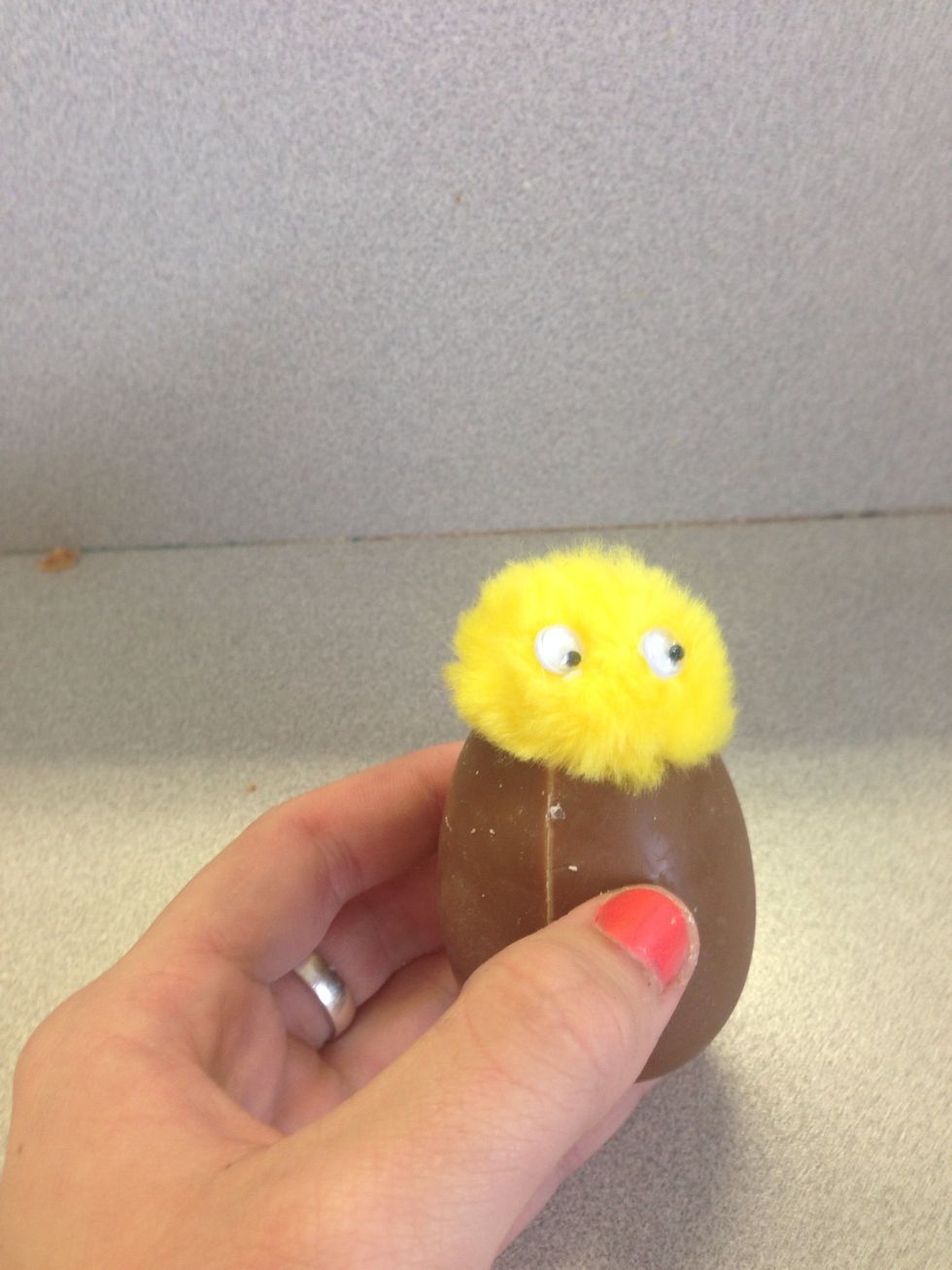 Step 8. Make the whole as big as your little fluffy chicken. If the whole is not big enough you can always take away some more to make it fit