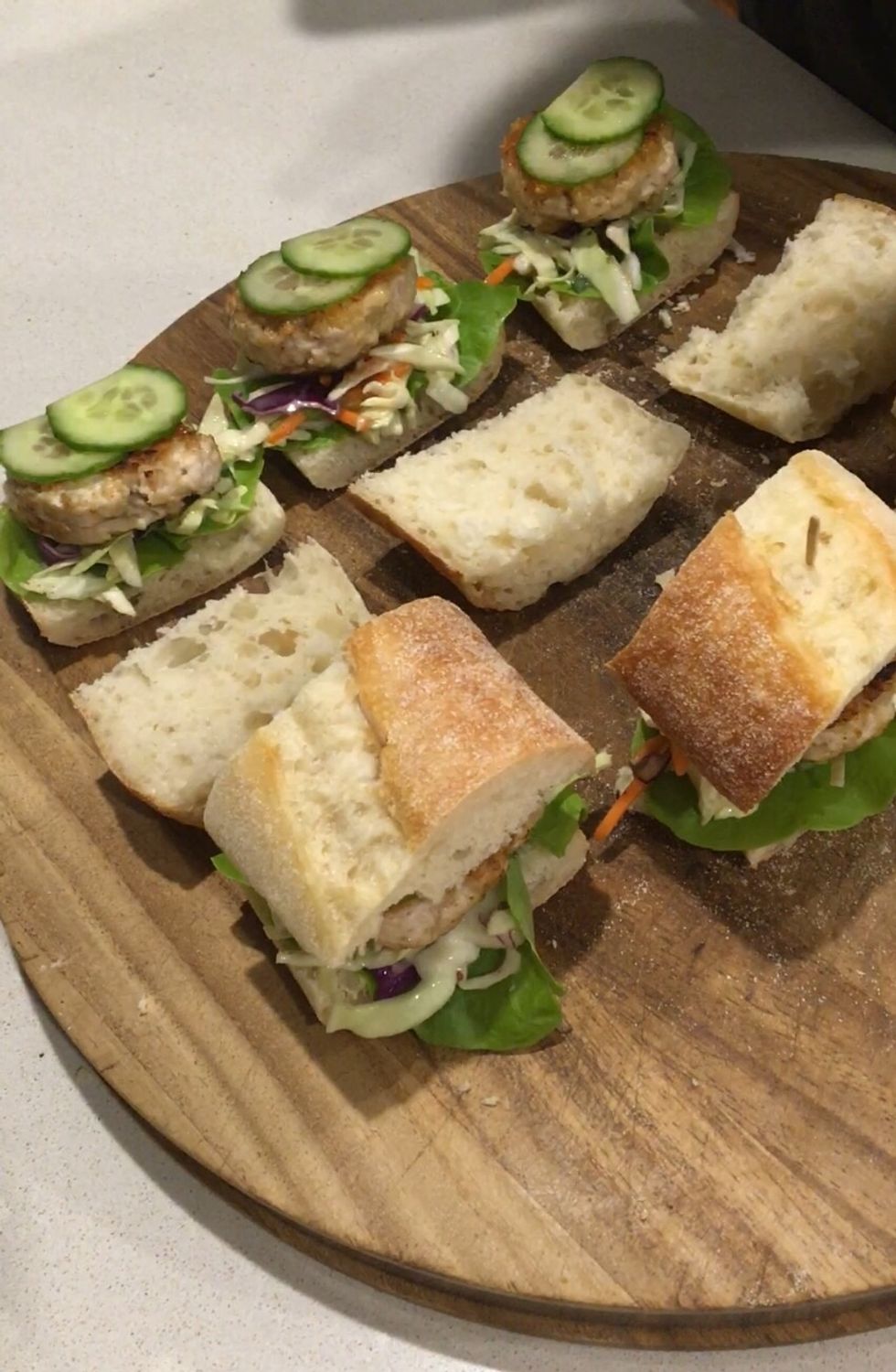 Step 8: Sandwich with panini tops and secure with toothpicks.